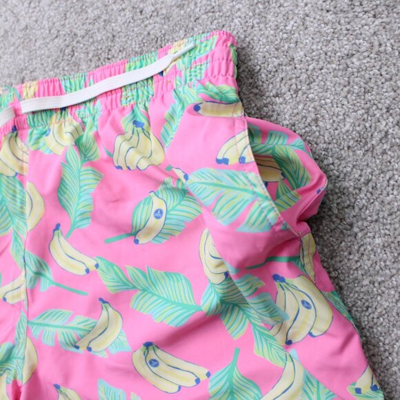 Chubbies Swim Trunks Mens XL Pink  w/ Bananas Mesh Lined Stretch w/ 7" inseam - Picture 6 of 11